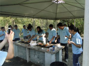 BBQ in Gucun Park, herfst 2017